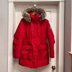 LAND'S END - Down Parka - Red - Small